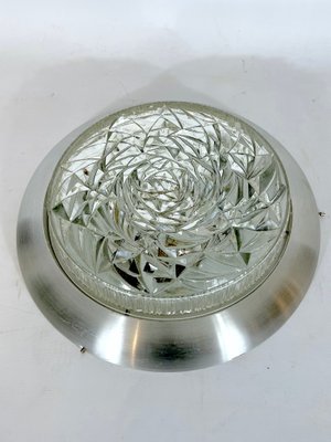 Large Mid-Century Aluminum and Glass Ceiling Lamp or Sconce from Stilux Milano-OT-1112933