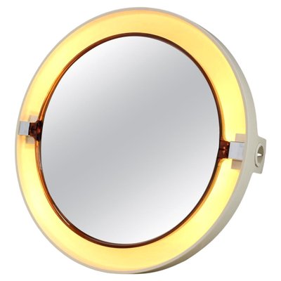 Large Mid-Century Backlit Mirror from Allibert, Italy, 1970s-TZ-1229422