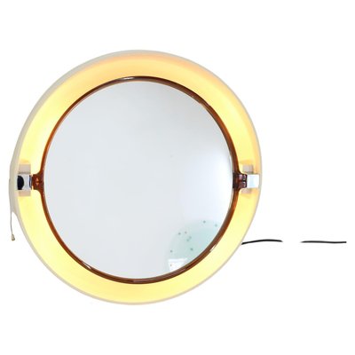 Large Mid-Century Backlit Mirror from Allibert, Italy, 1970s-TZ-1229422