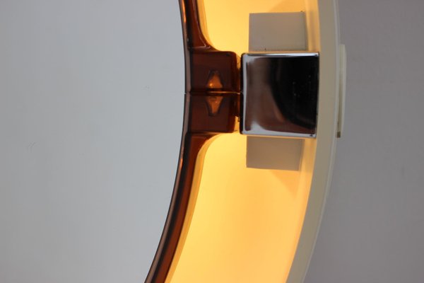 Large Mid-Century Backlit Mirror from Allibert, Italy, 1970s-TZ-1229422