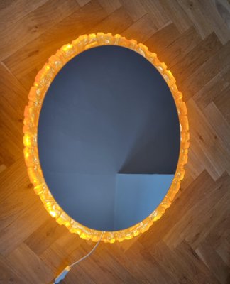 Large Mid-Century Backlit Mirror from Hillebrand, 1970s-TZ-1161269