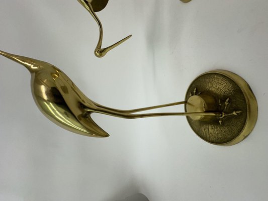 Large Mid-Century Brass Birds, 1970s, Set of 2-BGP-1798431