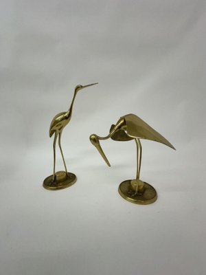 Large Mid-Century Brass Birds, 1970s, Set of 2-BGP-1798431