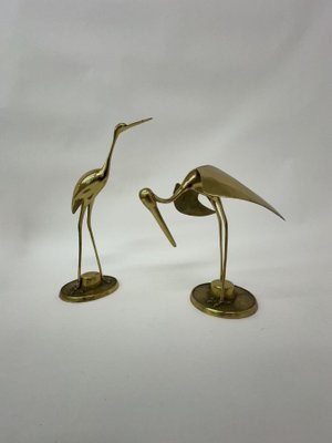 Large Mid-Century Brass Birds, 1970s, Set of 2-BGP-1798431