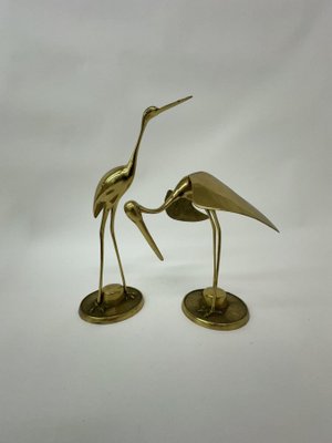 Large Mid-Century Brass Birds, 1970s, Set of 2-BGP-1798431