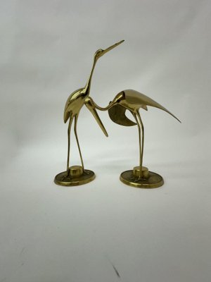 Large Mid-Century Brass Birds, 1970s, Set of 2-BGP-1798431