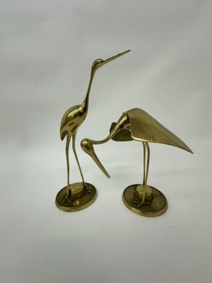 Large Mid-Century Brass Birds, 1970s, Set of 2-BGP-1798431