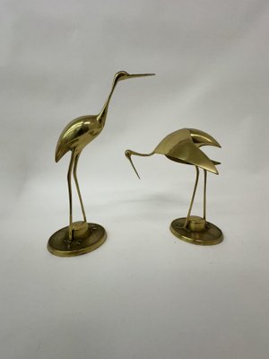 Large Mid-Century Brass Birds, 1970s, Set of 2-BGP-1798431