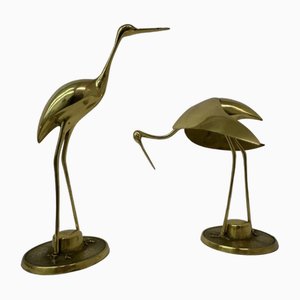 Large Mid-Century Brass Birds, 1970s, Set of 2-BGP-1798431