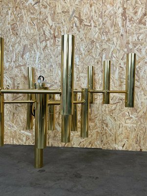 Large Mid-Century Brass Chandelier by Gaetano Sciolari for Sciolari-EJL-1167612