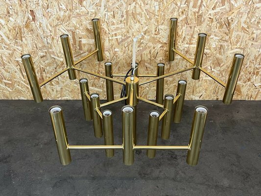 Large Mid-Century Brass Chandelier by Gaetano Sciolari for Sciolari-EJL-1167612