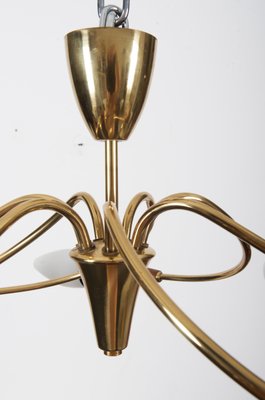 Large Mid-Century Brass Model Tornado Chandelier from Rupert Nikoll, 1950s-AX-729950