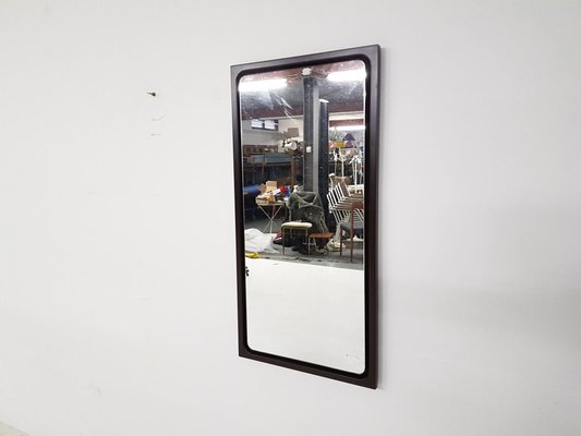 Large Mid-Century Brown Plastic Mirror, 1970s-ZO-991508