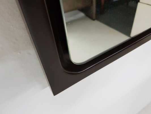 Large Mid-Century Brown Plastic Mirror, 1970s-ZO-991508