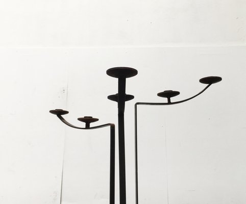 Large Mid-Century Brutalist Metal Candleholder-UAH-953852