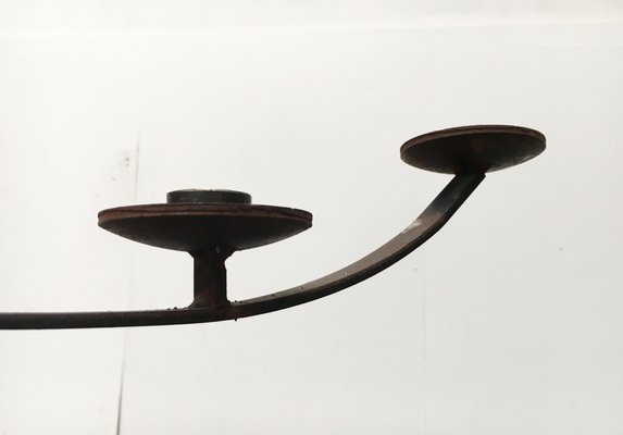 Large Mid-Century Brutalist Metal Candleholder-UAH-953852