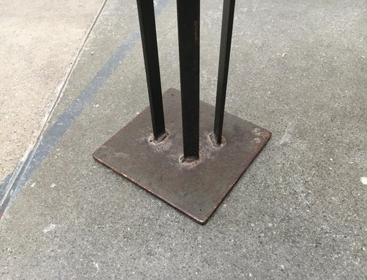 Large Mid-Century Brutalist Metal Candleholder-UAH-953852