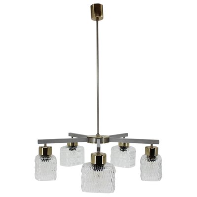 Large Mid-Century Chandelier from Kamenicky Senov, 1960s-TZ-692293