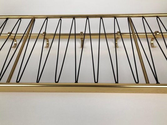 Large Mid-Century Coat Rack in Gold Color, Austria, 1950s-BAF-763453