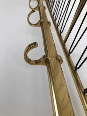 Large Mid-Century Coat Rack in Gold Color, Austria, 1950s-BAF-763453