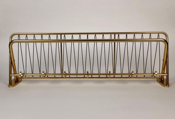 Large Mid-Century Coat Rack in Gold Color, Austria, 1950s-BAF-763453