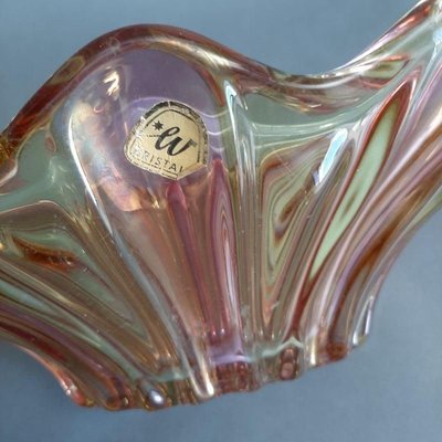 Large Mid-Century Colored Brass Bowl from W. Cristal-WK-725456