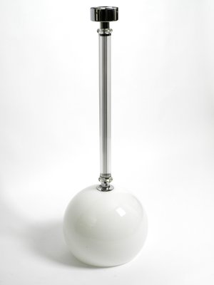 Large Mid-Century Czech Glass Ceiling Lamp with Glass Shade and Glass Rod-RR-940995