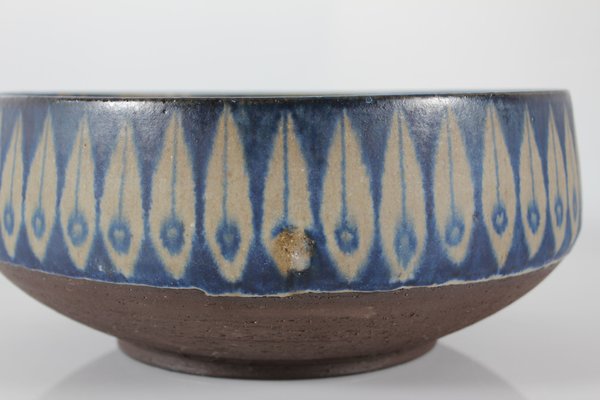 Large Mid-Century Danish Decorative Ceramic Bowl by Thomas Toft, 1960s-QQ-1796479