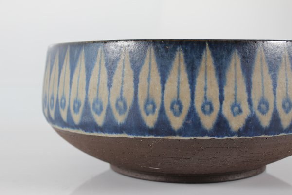 Large Mid-Century Danish Decorative Ceramic Bowl by Thomas Toft, 1960s-QQ-1796479