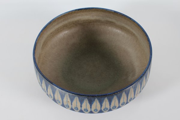 Large Mid-Century Danish Decorative Ceramic Bowl by Thomas Toft, 1960s-QQ-1796479