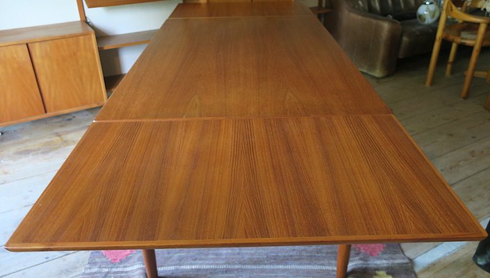 Large Mid-Century Danish Teak Dining Table, 1960s-ED-1820625