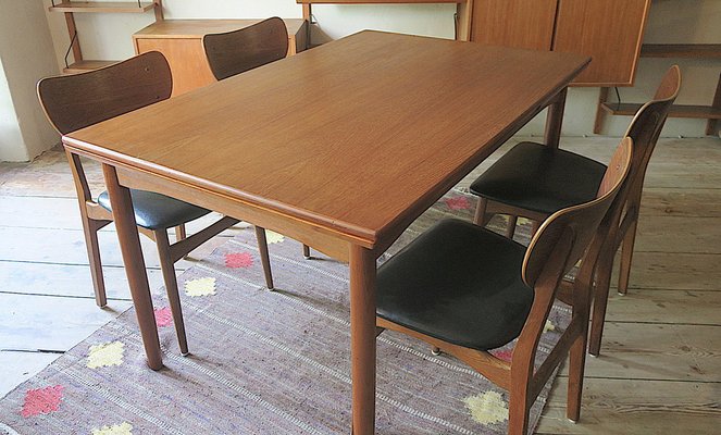 Large Mid-Century Danish Teak Dining Table, 1960s-ED-1820625