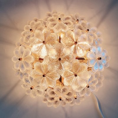 Large Mid-Century Floral Ceiling Light in Murano Glass by Ernst Palme, Germany, 1970s-BMM-1454024