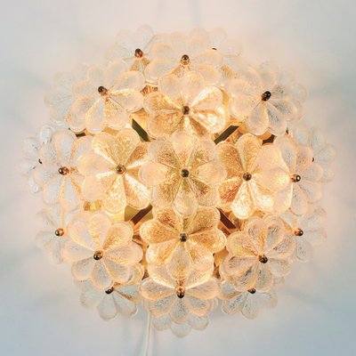 Large Mid-Century Floral Ceiling Light in Murano Glass by Ernst Palme, Germany, 1970s-BMM-1454024