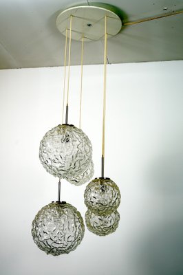 Large Mid-Century Frosted Glass Cascade Ceiling Lamp from Doria, 1960s-CIP-963133