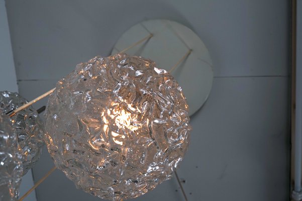 Large Mid-Century Frosted Glass Cascade Ceiling Lamp from Doria, 1960s-CIP-963133