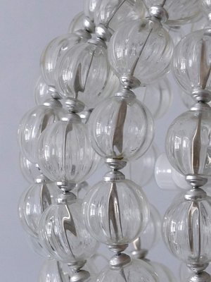 Large Mid-Century German 13-Light Glass Sputnik Chandelier from VEB Leuchtenbau Leipzig, 1960s-WPT-711523