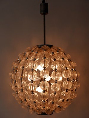 Large Mid-Century German 13-Light Glass Sputnik Chandelier from VEB Leuchtenbau Leipzig, 1960s-WPT-711523