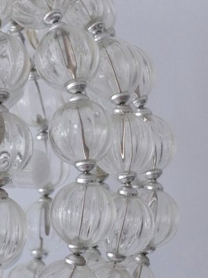 Large Mid-Century German 13-Light Glass Sputnik Chandelier from VEB Leuchtenbau Leipzig, 1960s-WPT-711523