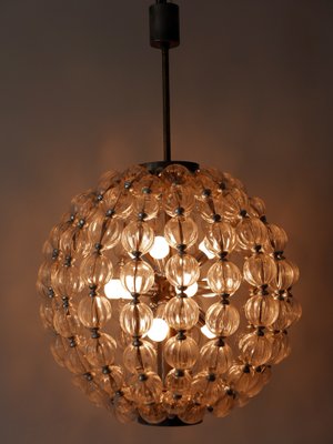 Large Mid-Century German 13-Light Glass Sputnik Chandelier from VEB Leuchtenbau Leipzig, 1960s-WPT-711523