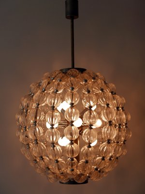 Large Mid-Century German 13-Light Glass Sputnik Chandelier from VEB Leuchtenbau Leipzig, 1960s-WPT-711523