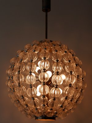 Large Mid-Century German 13-Light Glass Sputnik Chandelier from VEB Leuchtenbau Leipzig, 1960s-WPT-711523