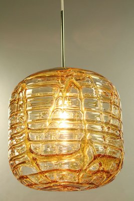 Large Mid-Century Glass Balloon Pendant Lamp from Doria Leuchten, 1960s-FUP-659609