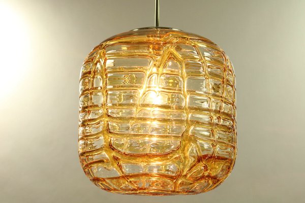 Large Mid-Century Glass Balloon Pendant Lamp from Doria Leuchten, 1960s-FUP-659609