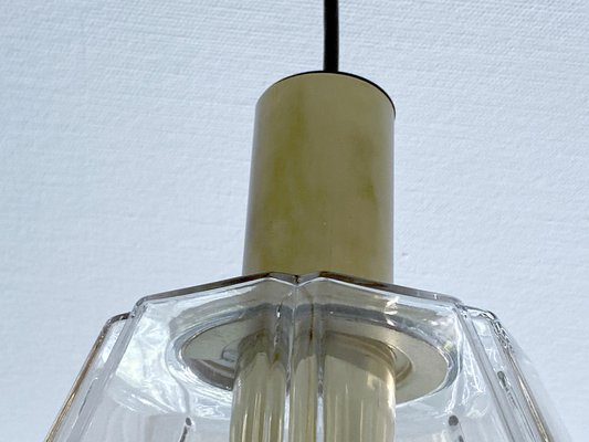 Large Mid-Century Glass Pendant Light from Limburg-GUT-2036706