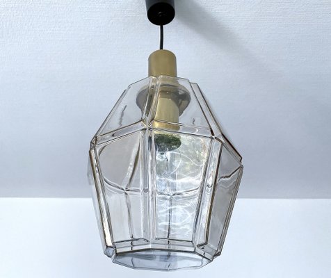 Large Mid-Century Glass Pendant Light from Limburg-GUT-2036706