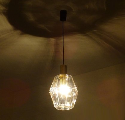 Large Mid-Century Glass Pendant Light from Limburg-GUT-2036706