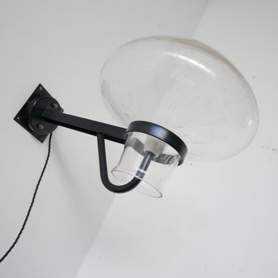 Large Mid-Century Glass Wall Light-JRP-1072830