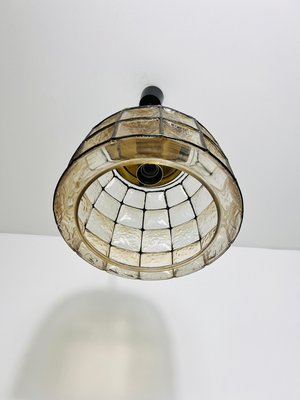 Large Mid-Century Iron and Glass Pendant Lamp attributed to Glashütte Limburg, 1960s-PUK-2020861