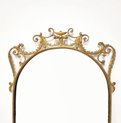 Large Mid-Century Italian Brass Mirror, Italy, 1960s-PUG-1778136